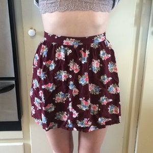 Floral Hollister mini skirt